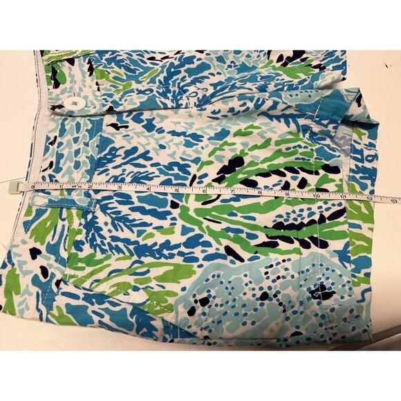 Lilly Pulitzer Lets Cha‎ Cha Blue Callahan Shorts Size 0 Preppy Chino Casual - Picture 6 of 7
